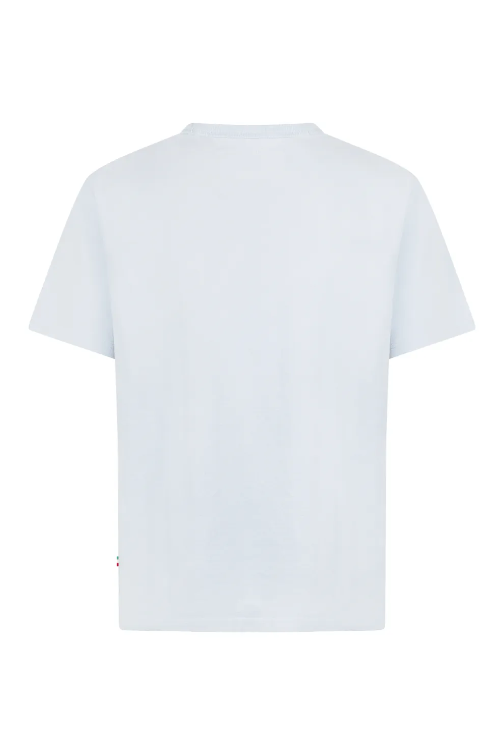 Rundhals T-Shirt, gestrickte - lightblue